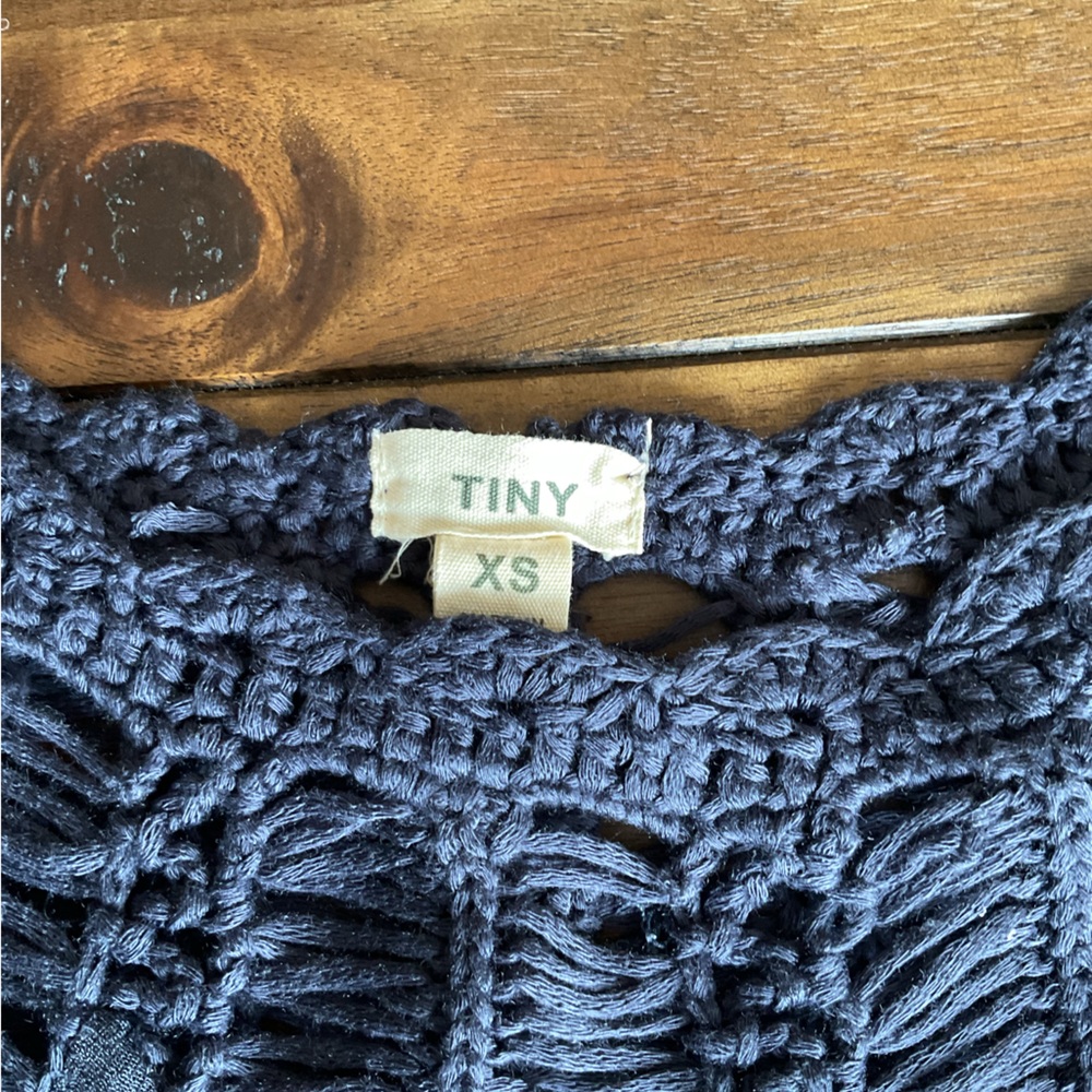 Anthropologie Tiny Navy Sweater